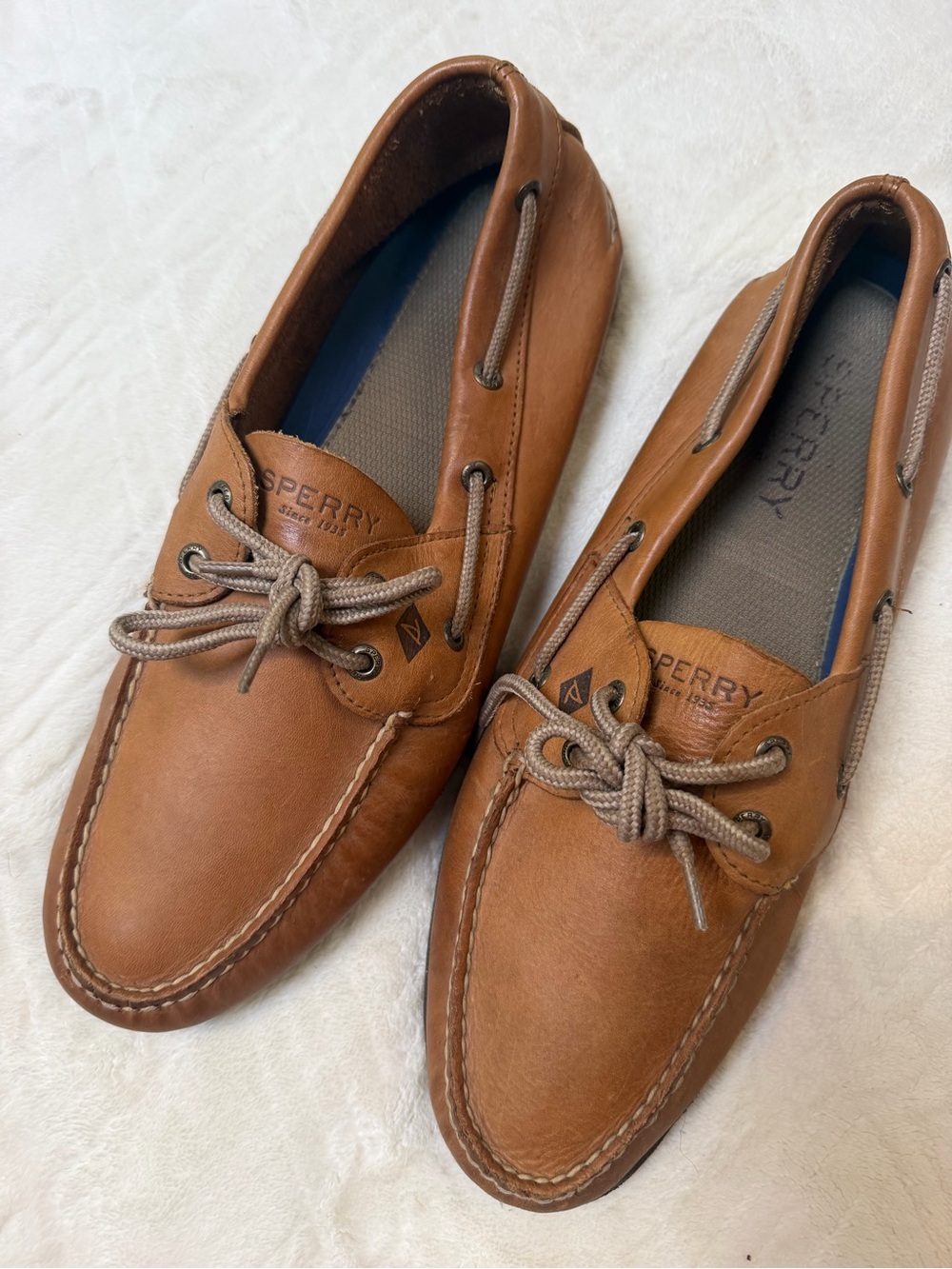 Sperry Men's Tan Leather 2-Eye Boat Shoes